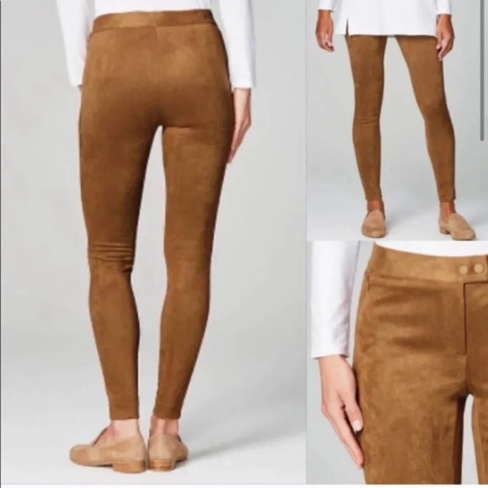 J. Jill Faux Suede Ankle Leggings in Acorn - Size XS